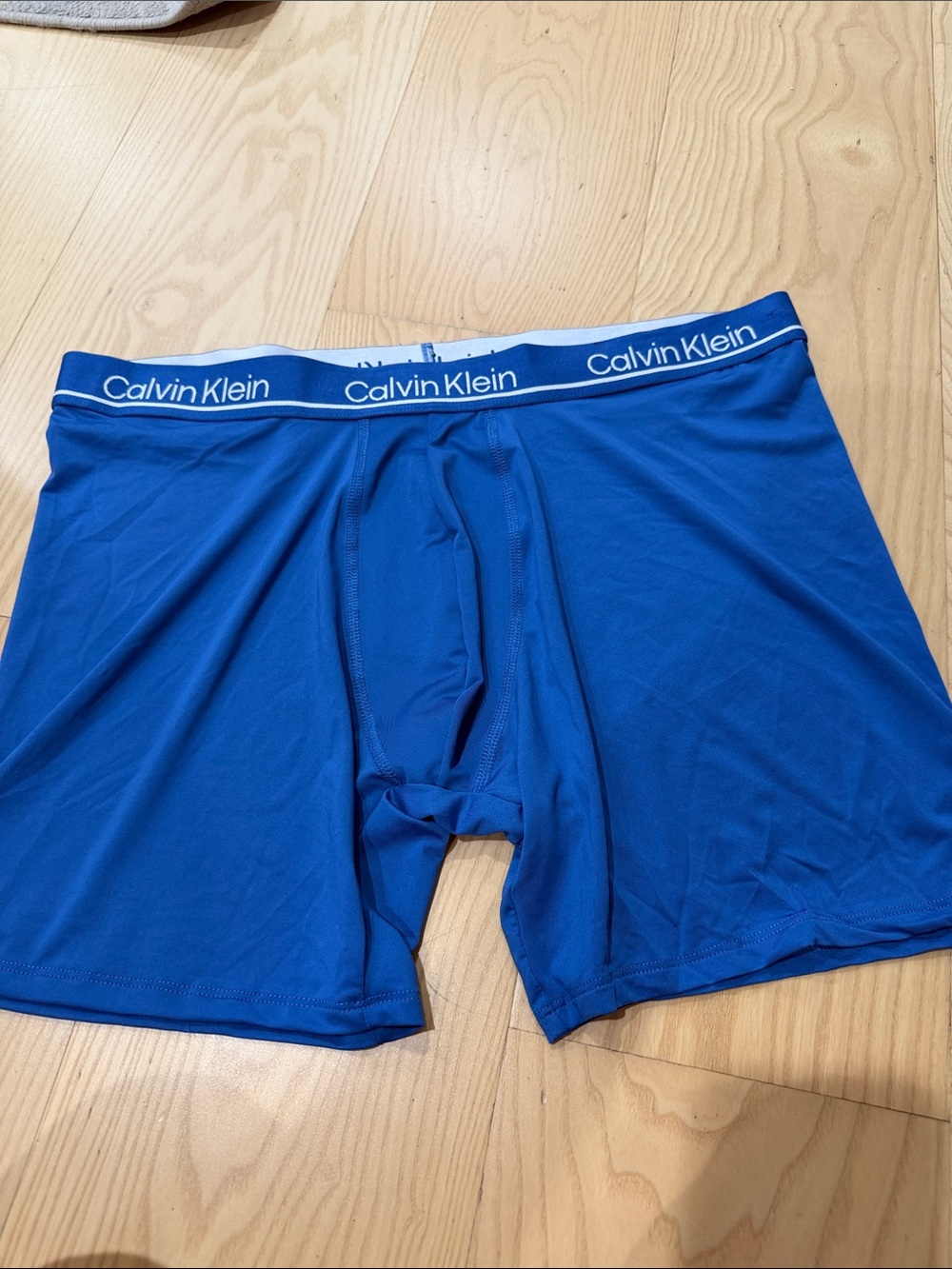 Calvin Klein Royal Blue Men's Boxer Briefs with Logo Waistband